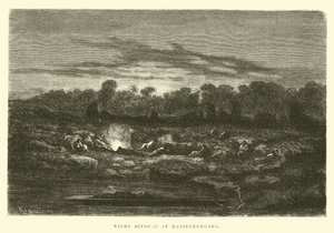 Natbivuak ved Mapitunuhuari af Edouard Riou